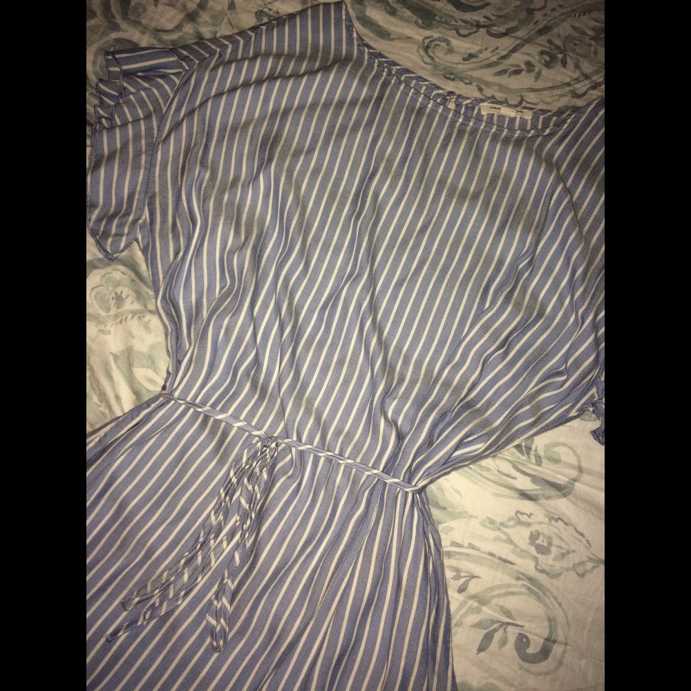 Light Blue & White Dress